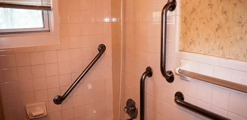 Shower grab bar installation for bathroom safety and accessibility in Overland Park, KS