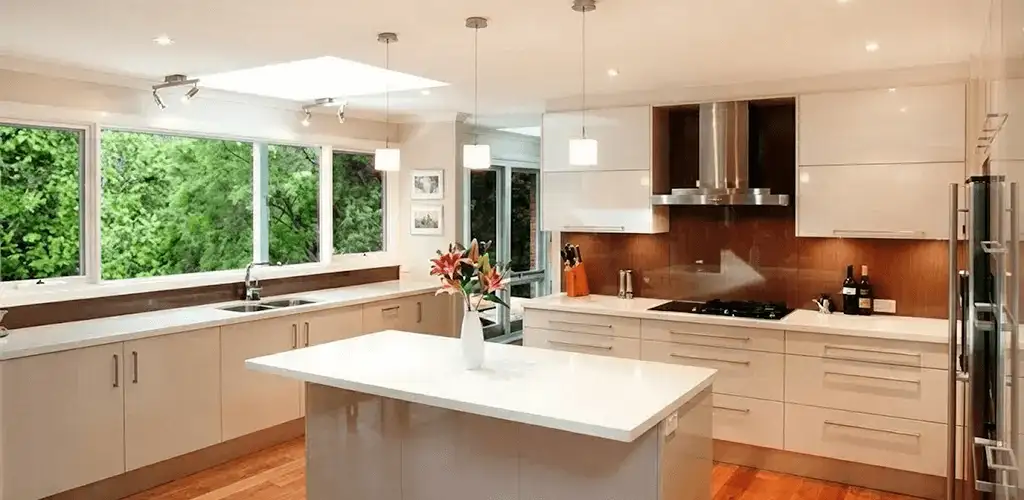 Kitchen cabinet refacing and remodel results in a modern kitchen in Overland Park, KS