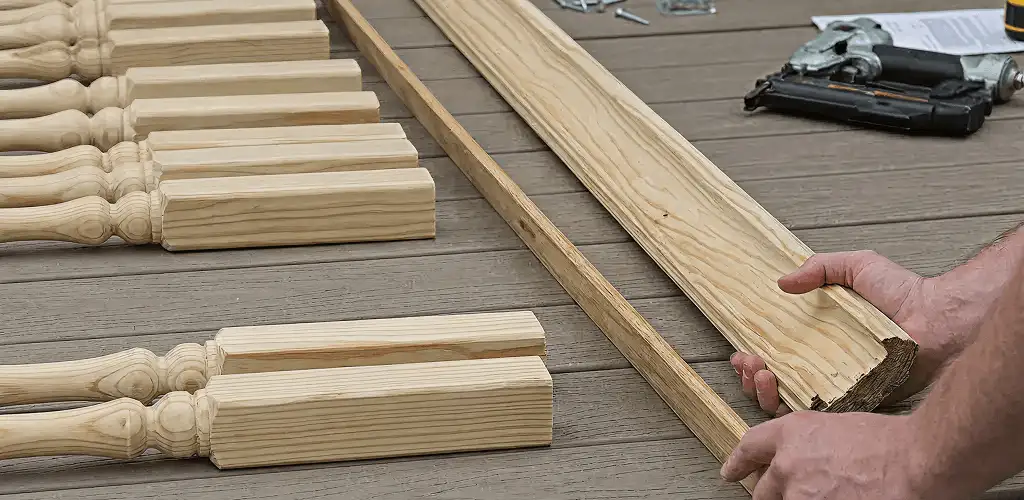 Handrail installation materials and wood components for stair rail work in Overland Park, KS